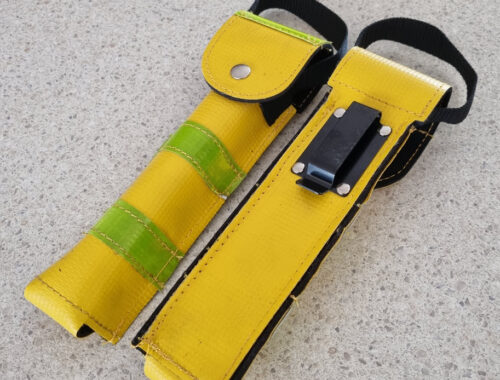 Fibre test laser pouch